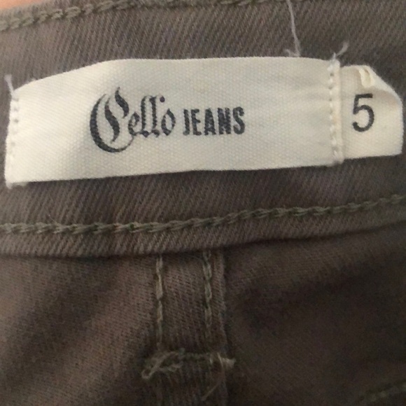 Olive Distressed Skinny Jeans Ripped Knee Ankle Raw Hem‎ Casual Size 5 - Picture 6 of 10